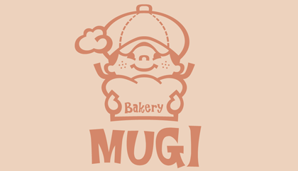パン屋さんのキャラクターロゴマーク